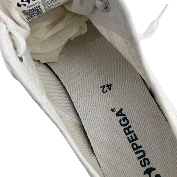 Superga White Linea Up And Down Platform Sneakers US W 10.5 M 9 canvas Classic - Picture 4 of 16